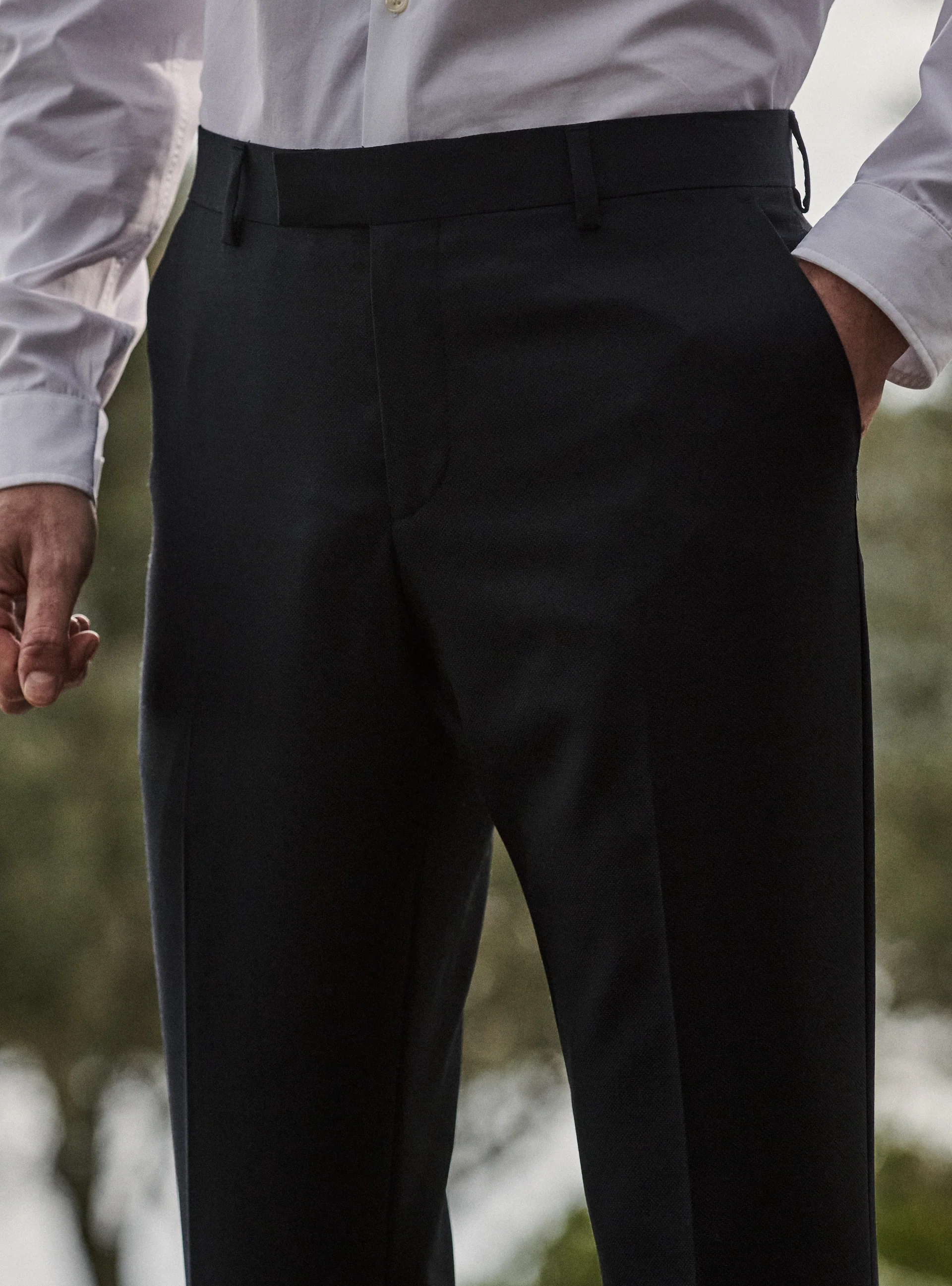 Pantalon de Costume en laine Gekko Navy