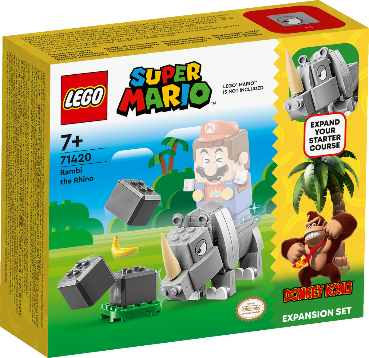 Lego Super Mario - Udvidelsessæt - Næsehornet Rambi - 71420