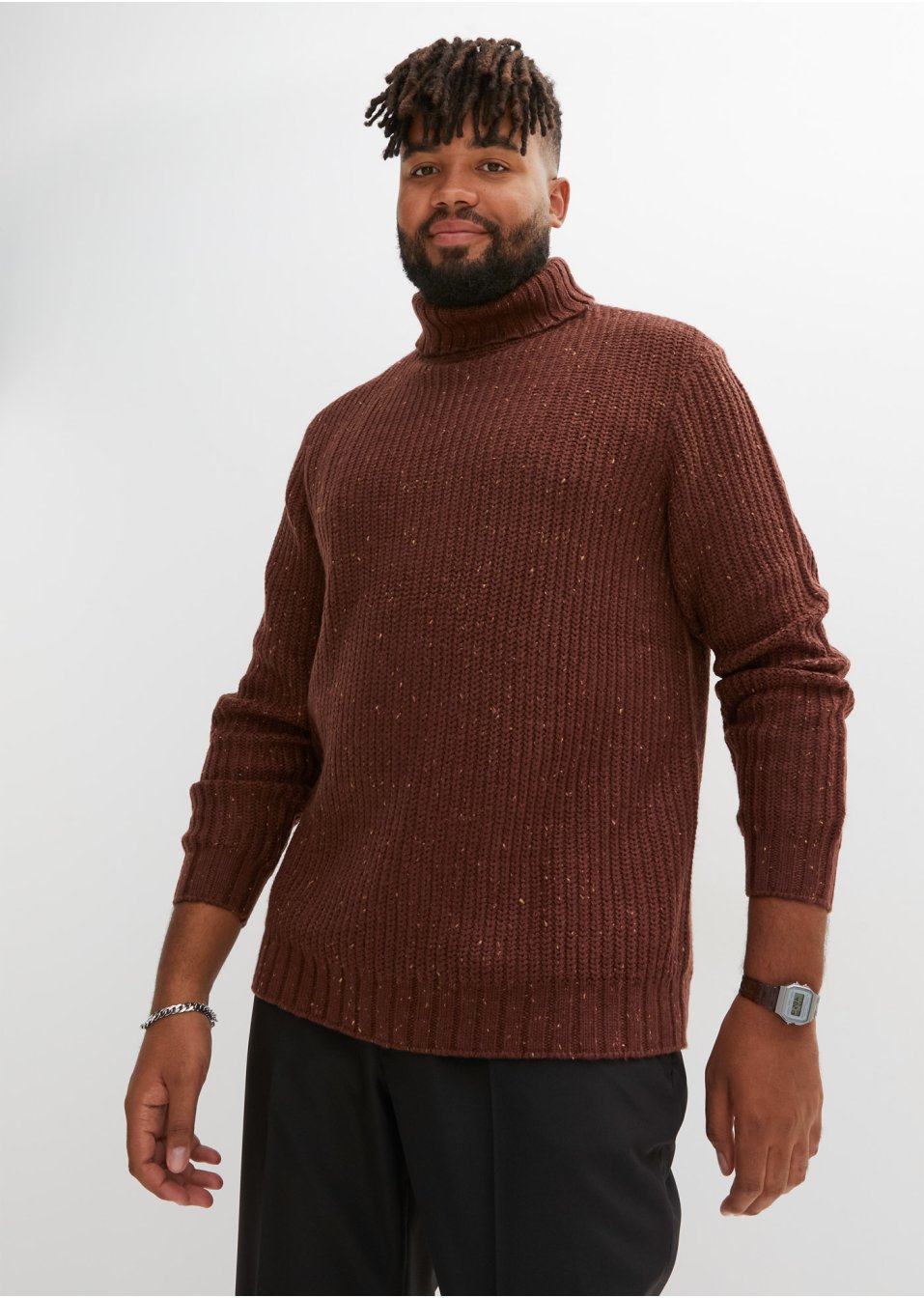 Pull col roulé