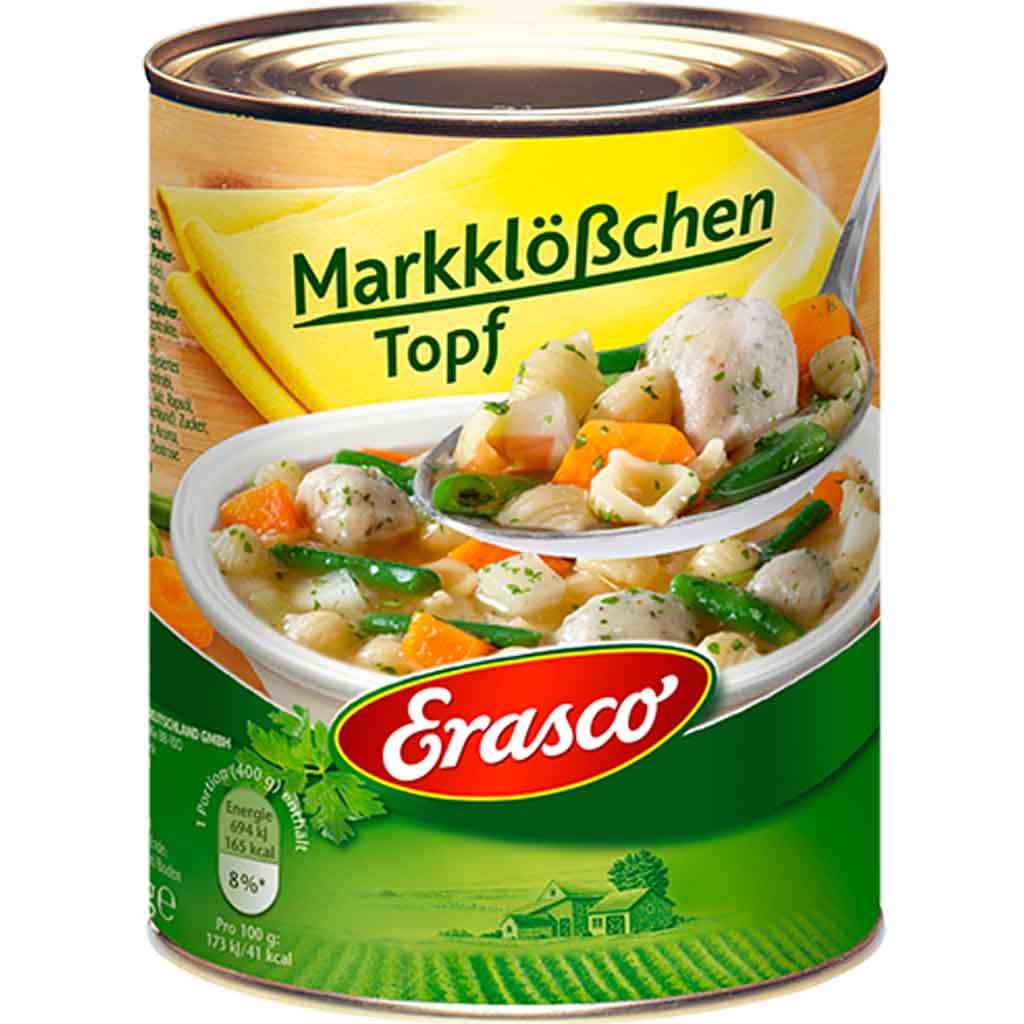 Erasco Eintopf Markklößchen Topf 800g MHD:30.12.27