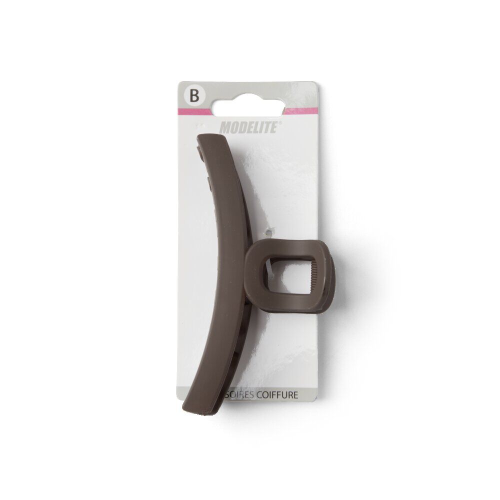 Pince cheveux crocodile marron mat L11cm