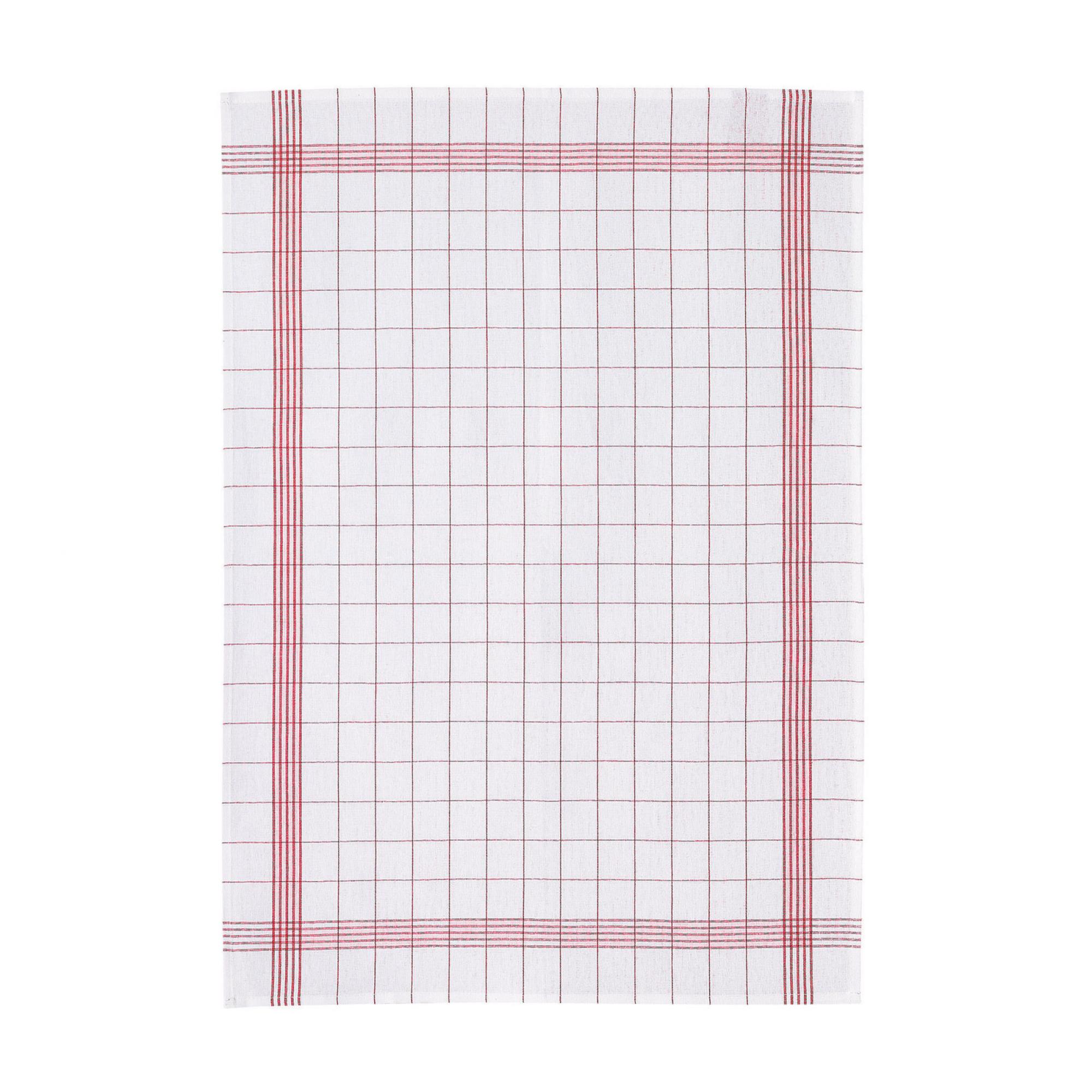 Torchon metis carreaux rouge 55 x 75 cm