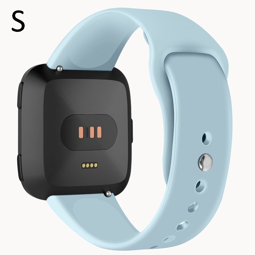 (Gr. S) Fitbit Versa / Versa 2 / Versa Lite Silikon Sport Armband (Gelenkumfang 157-199mm) - Hellblau