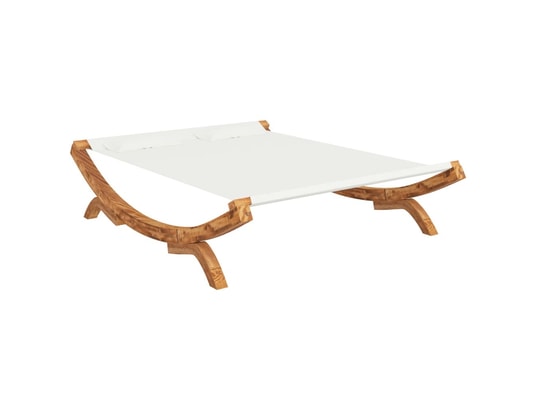 VIDAXL - Hamac avec support Hamac 165x188,5x46 cm bois d'épicéa massif crème
