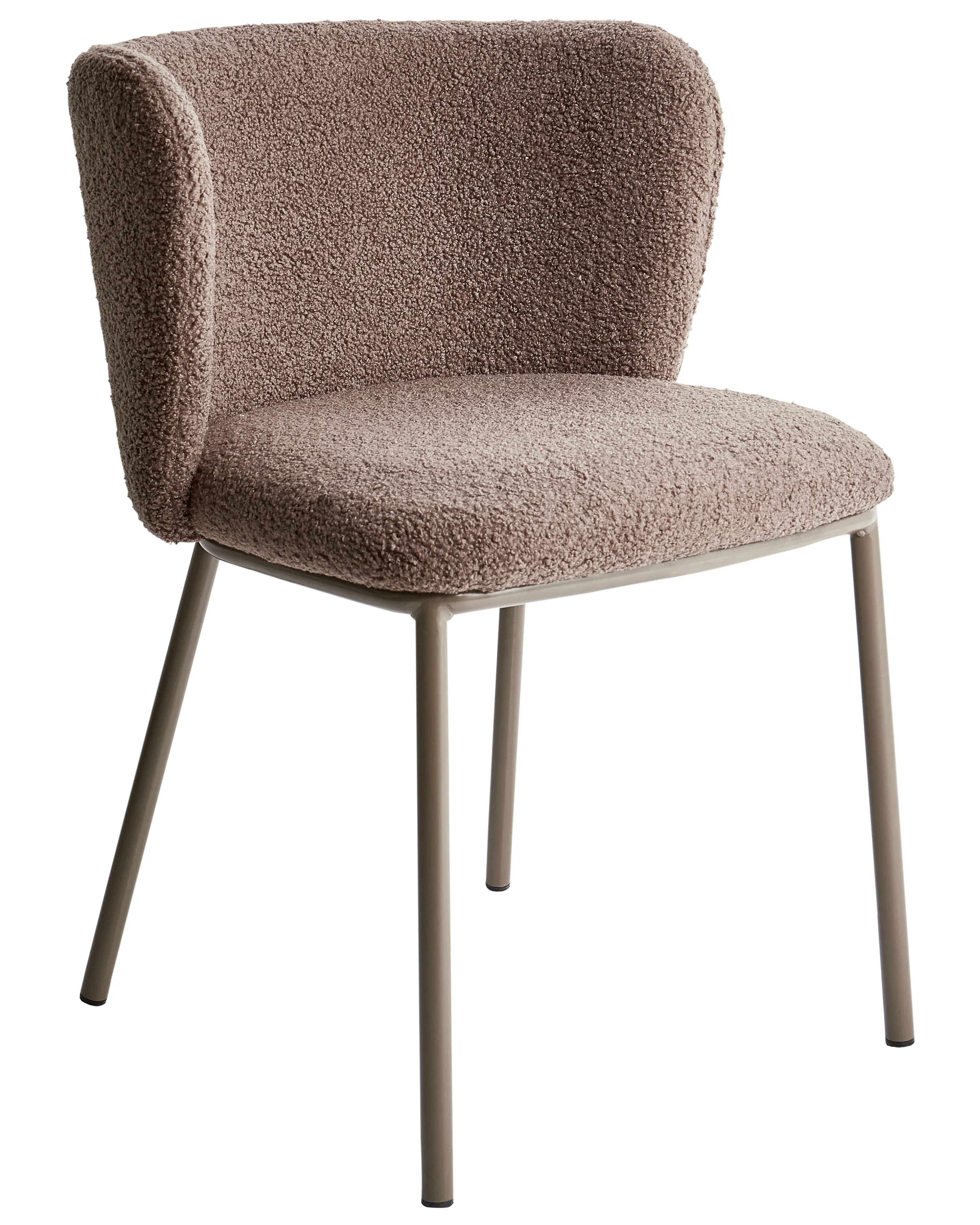 Set van 2 eetkamerstoelen MINA II Bouclé Lichtbruin