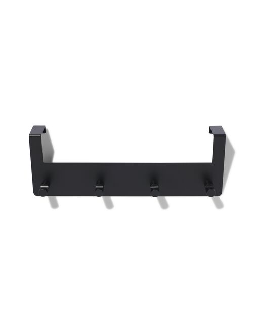 crochet porte 32cm inox noir