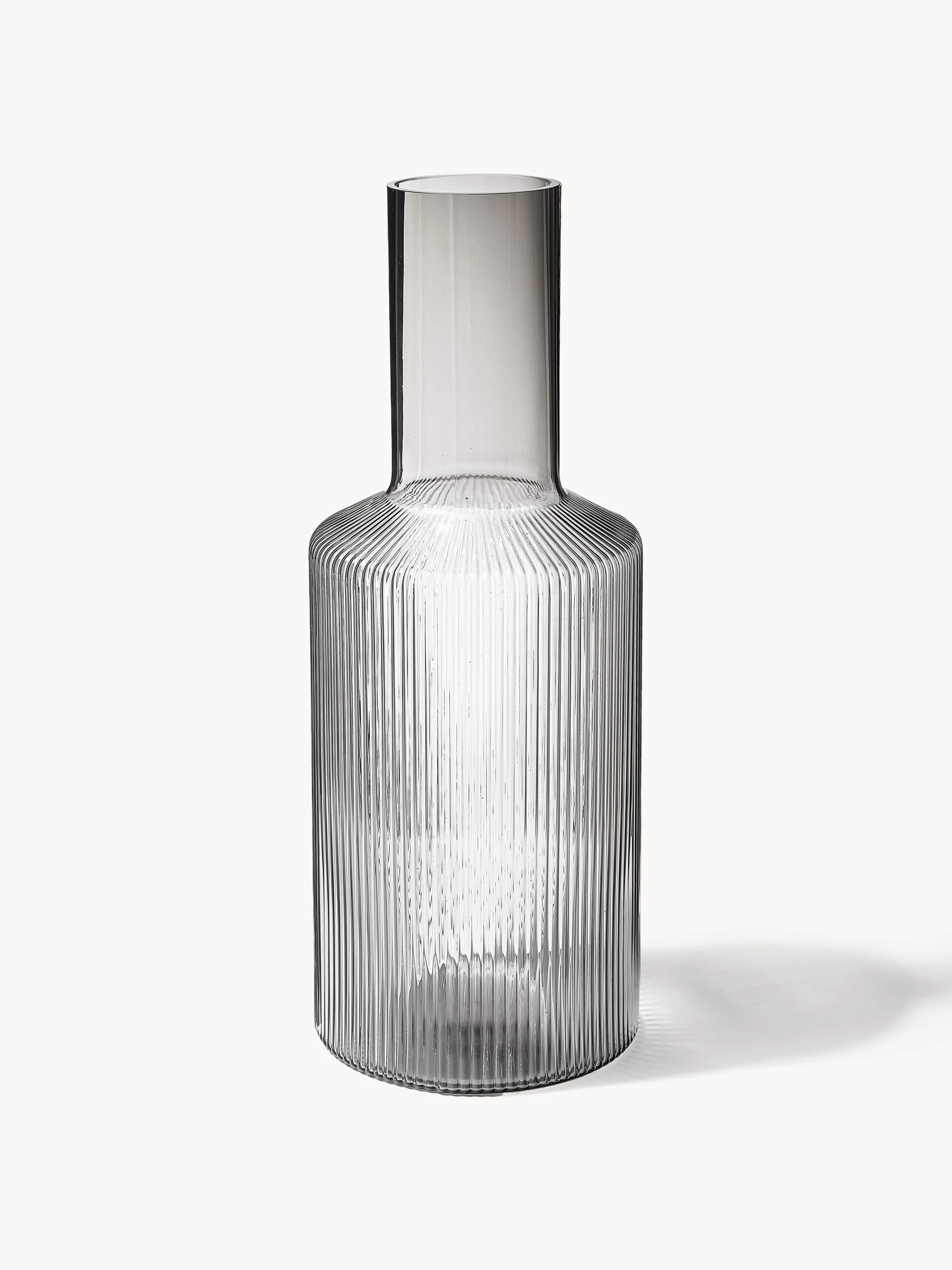 Mondgeblazen karaf Ripple met groefreliëf, 1 L