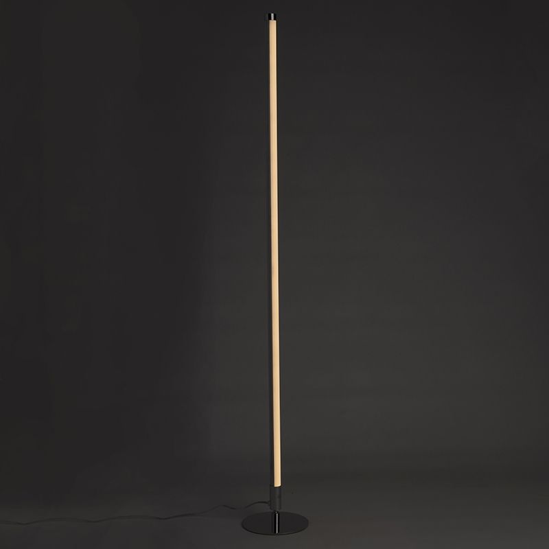 Set van 2 moderne vloerlampen LED chroom - Line-up