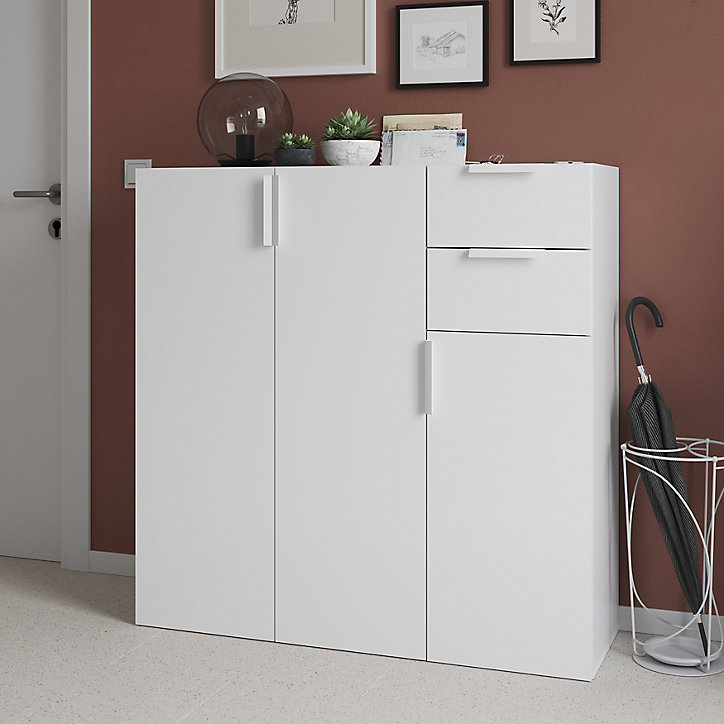 Lot de 2 tiroirs blancs GoodHome Atomia H. 18,5 x L. 37,2 x P. 30 cm
