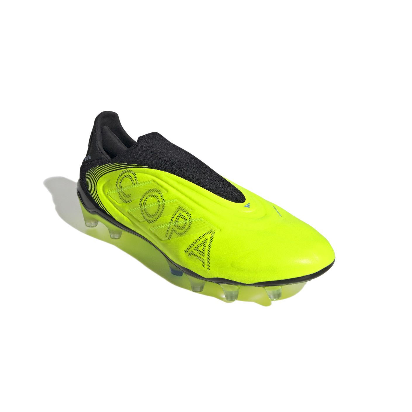 Adidas Copa Pure III Elite Veterloze Gras Voetbalschoenen (FG) Neongeel Zwart Blauw