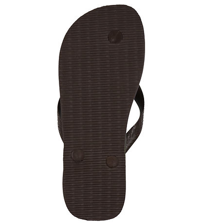Havaianas Flip Flops - Brasil Logo - Dark Brown/White