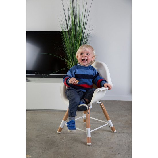 Chaise haute Evolu 2 + arceau   Naturel/Blanc        de               Childhome