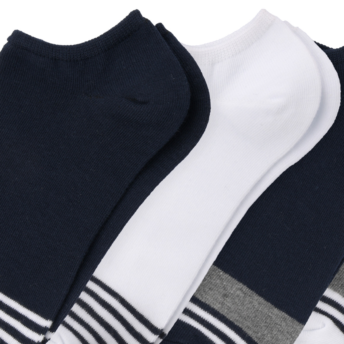 VanVaan 4 Paar Herren Sneaker-Socken im Set dunkelblau / weiss