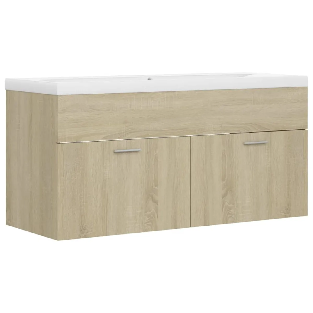 vidaXL Armoire lavabo intégré chêne sonoma