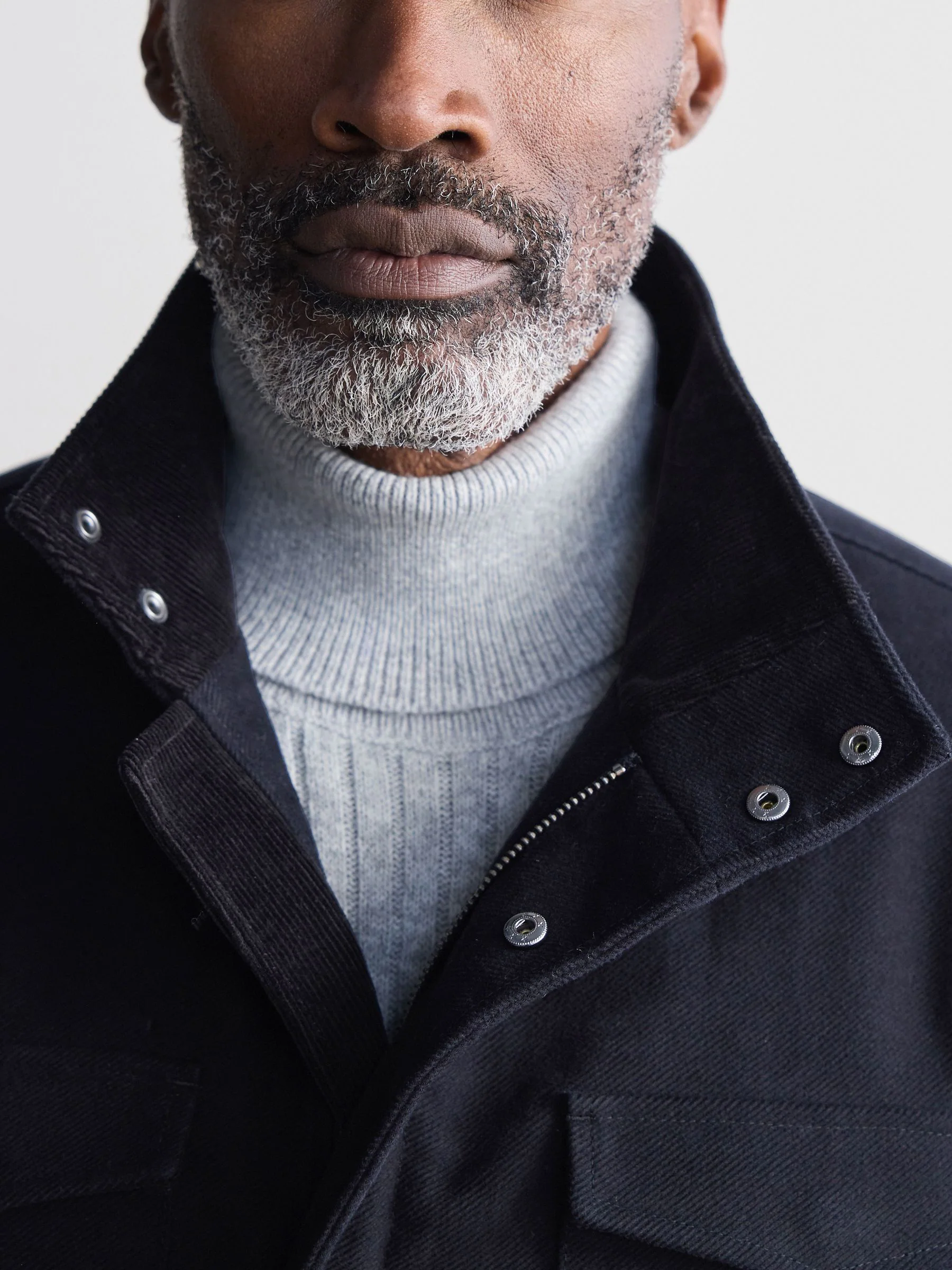 Donkerblauw - Signature Twill Moleskin gewatteerde jas met vier zakken
