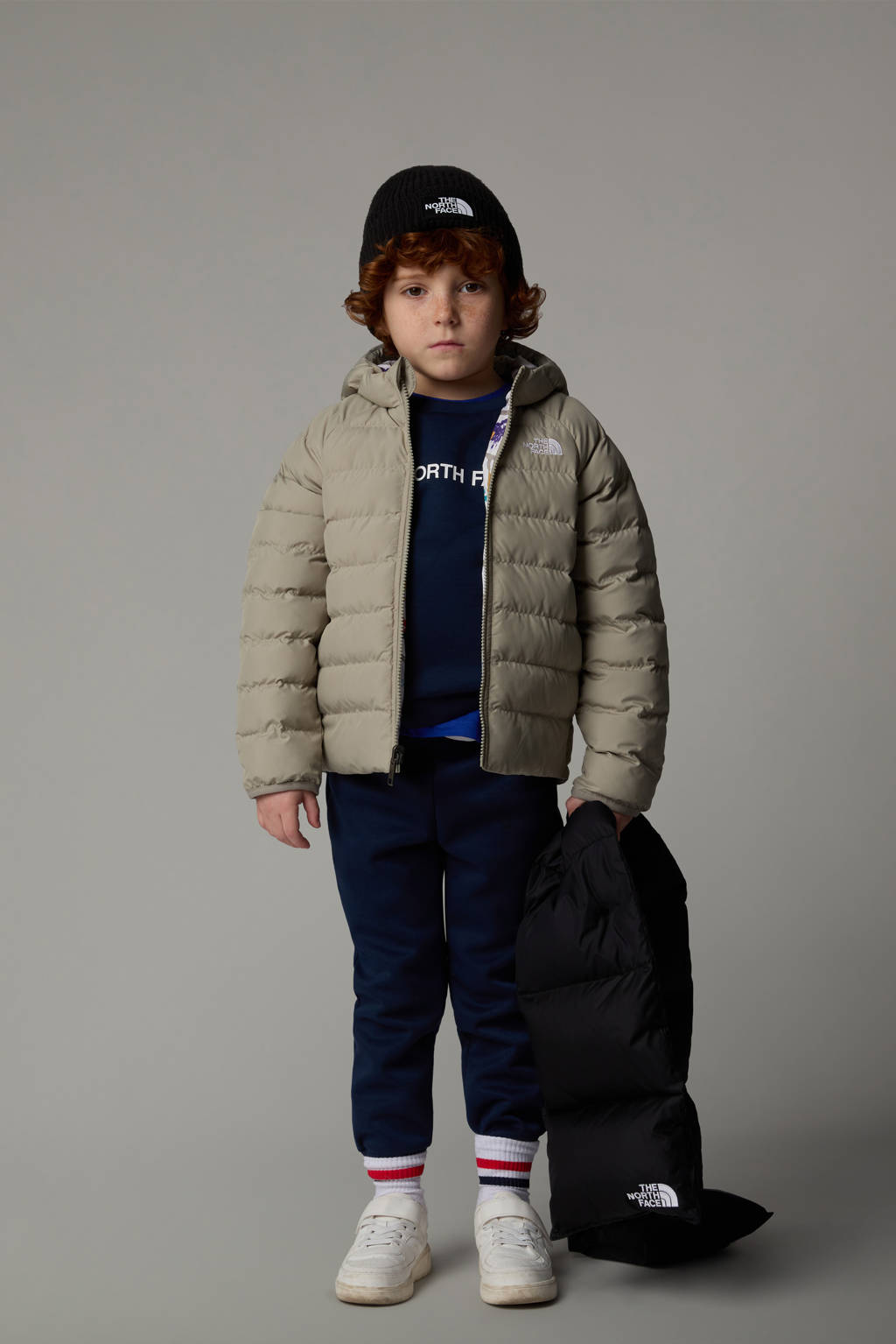 The North Face reversible jas Perrito grijs/multi