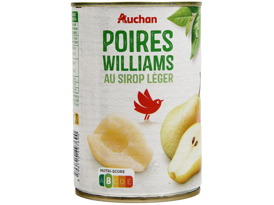 PÊRAS AUCHAN EM CALDA LIGEIRA 411(230G)