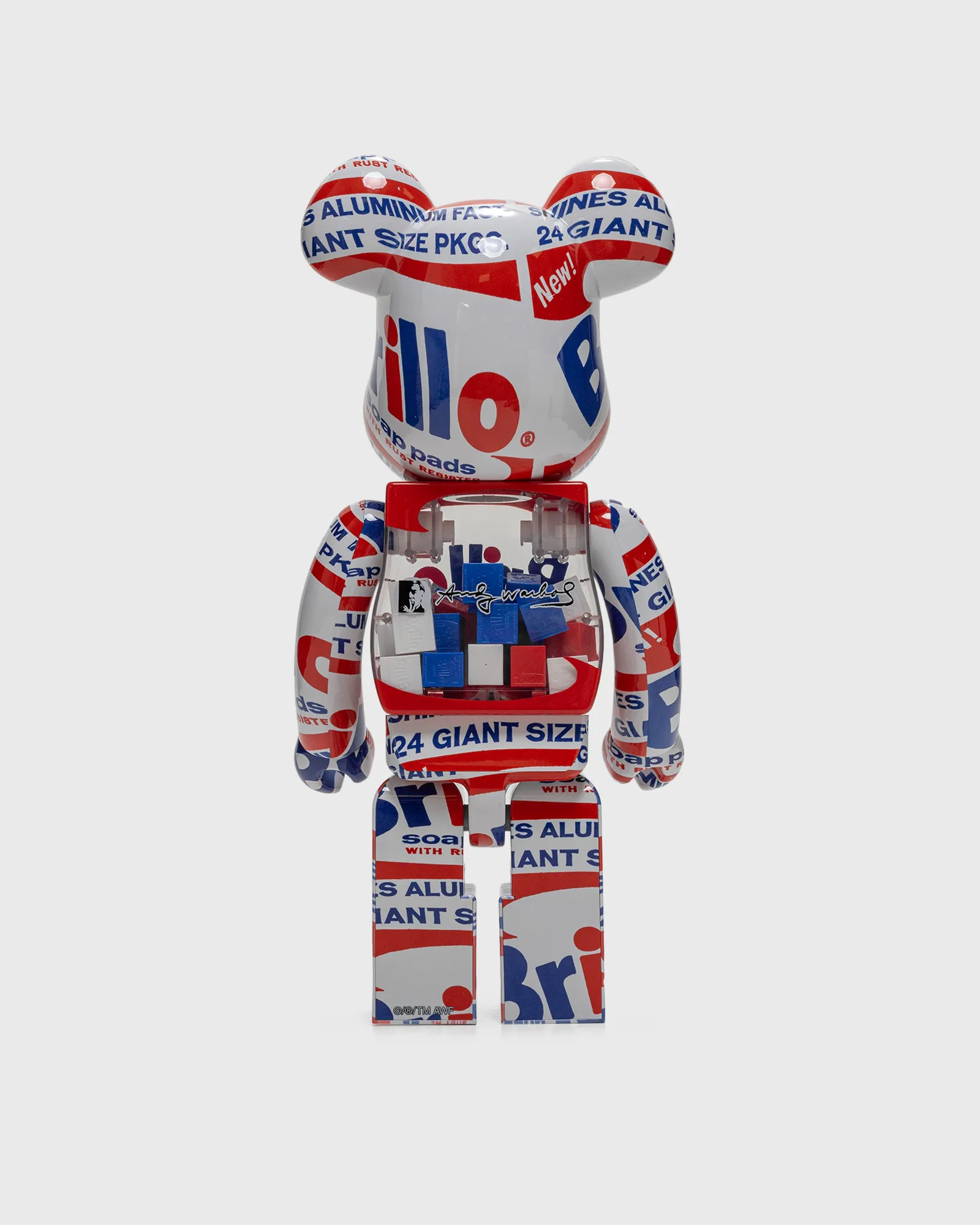 MEDICOM BEARBRICK 1000% ANDY WARHOL BRILLO 2022