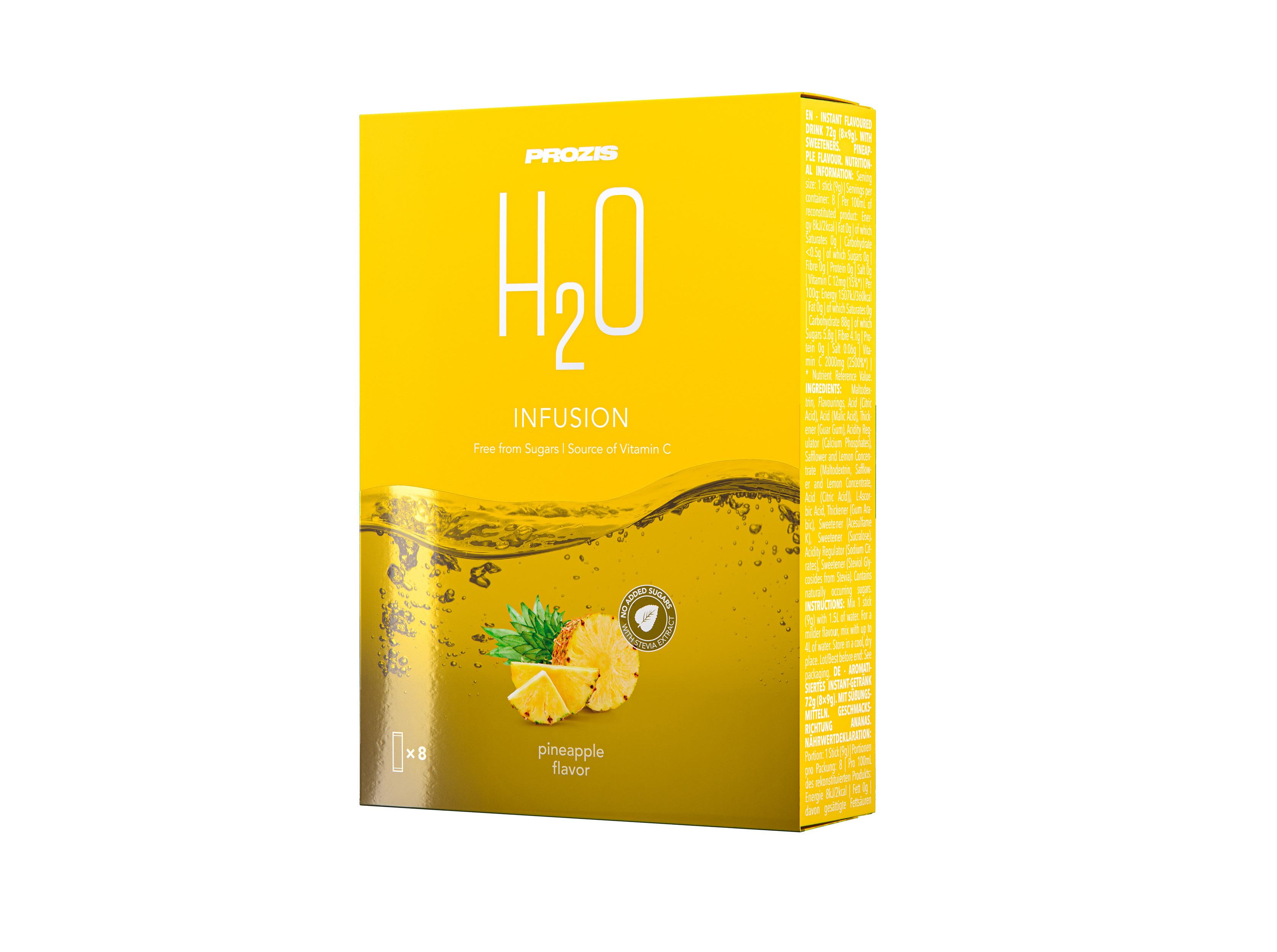 BEBIDA INSTANTÂNEA H2O PROZIS ANANÁS 72G (8X9G)