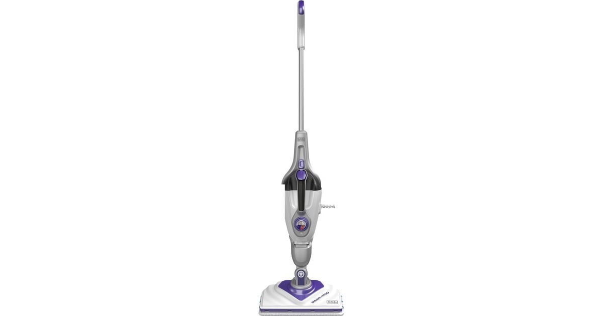 BLACK+DECKERBHSM1615DSM 1600W Steam-mop met SteaMitt, deltavoet en 17 accessoires stoomreiniger  (Wit/donkerpaars)