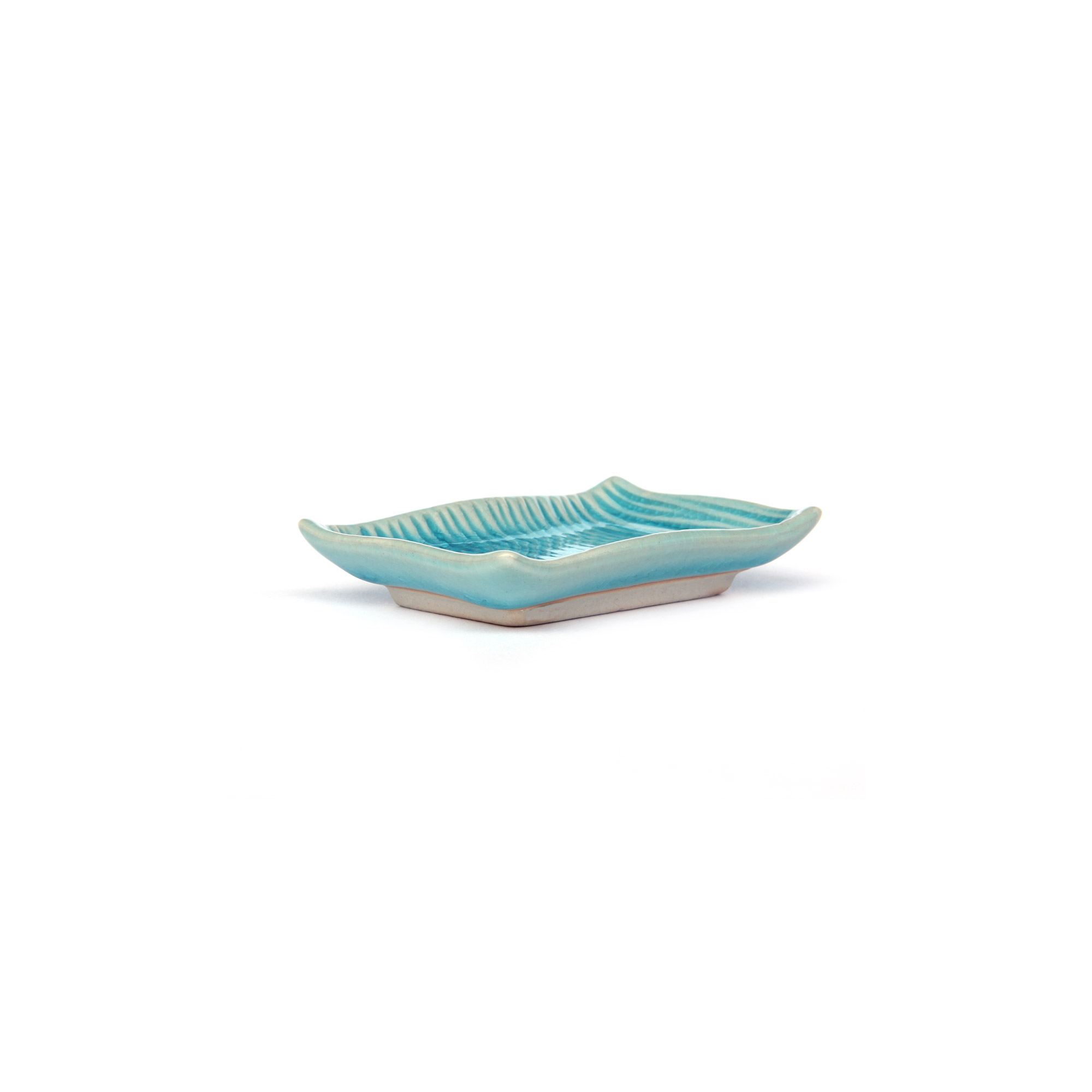 Schale 'Wellen' rechteckig, blau, B 9 cm, L 6 cm, H 2 cm zu 2,80