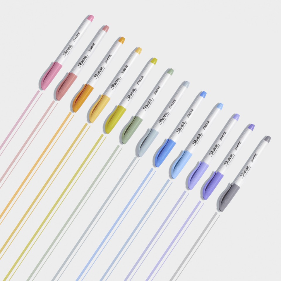 Sharpie - S-Note Alsidig 2-i-1-spids (12 styk)