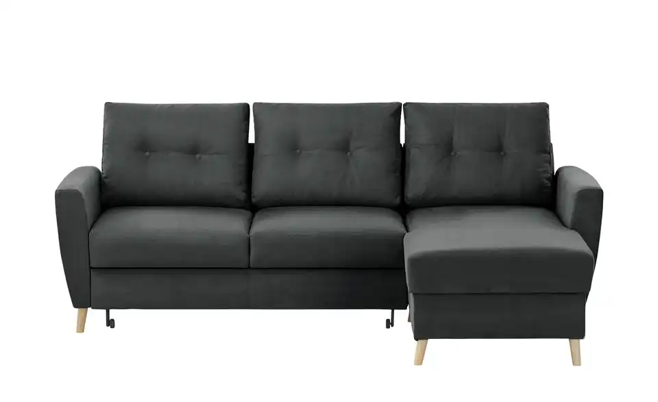Ecksofa Carla Anthrazit, Dunkelgrau rechts