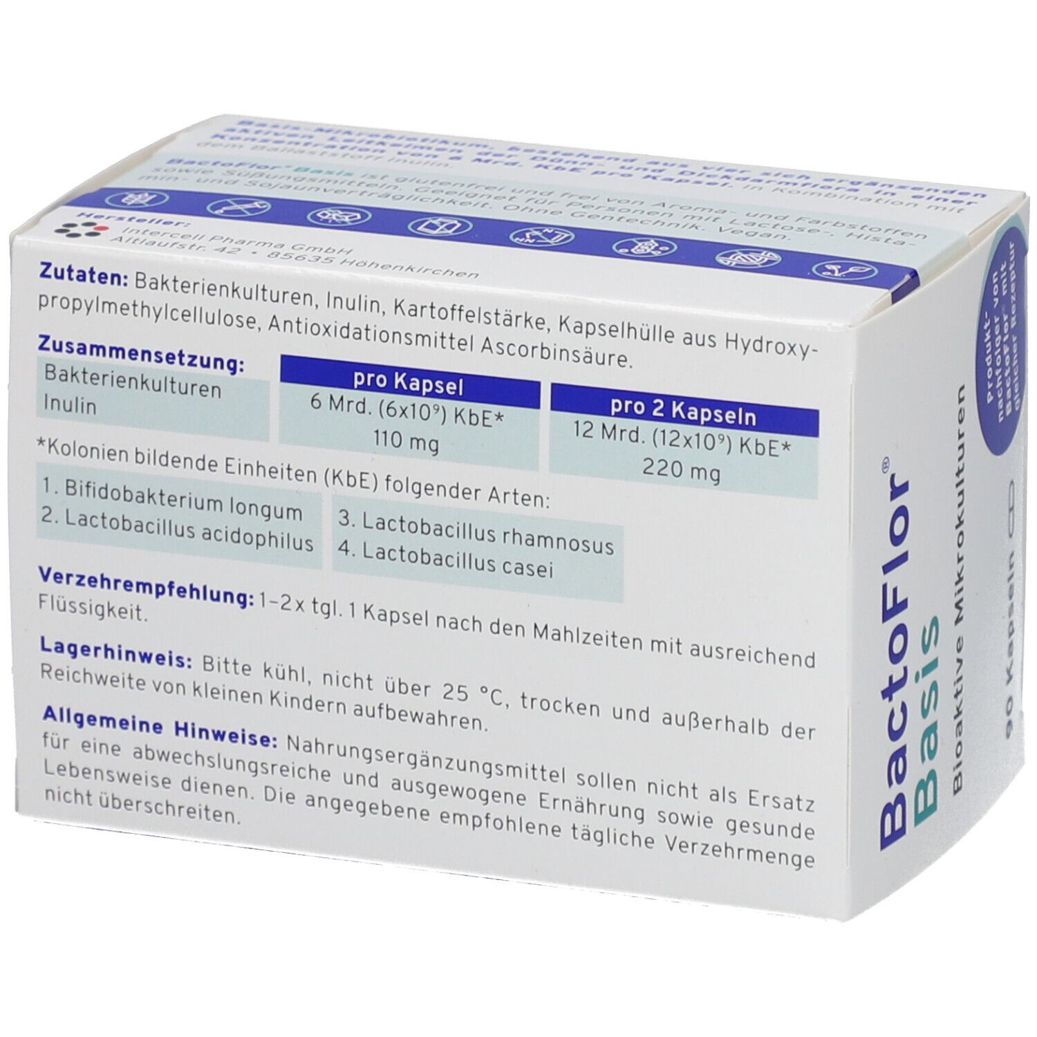BactoFlor® Basis Kapseln mit 6 Mrd. KbE für eine gesunde Darmflora