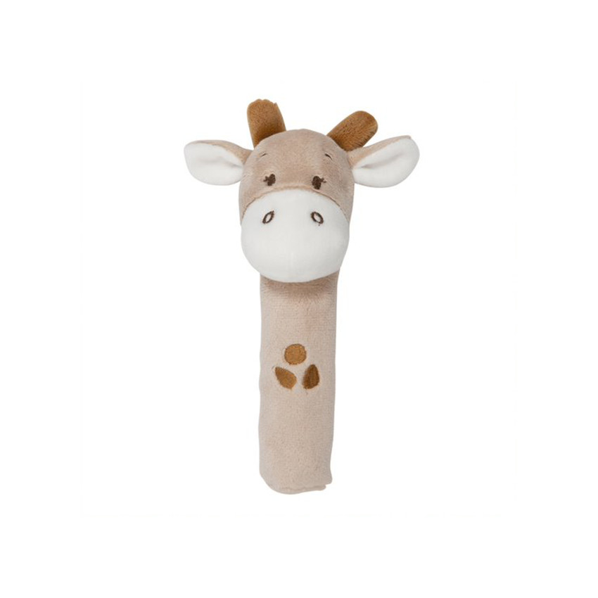Hochet girafe 16x10 cm Luna & Axel - Beige