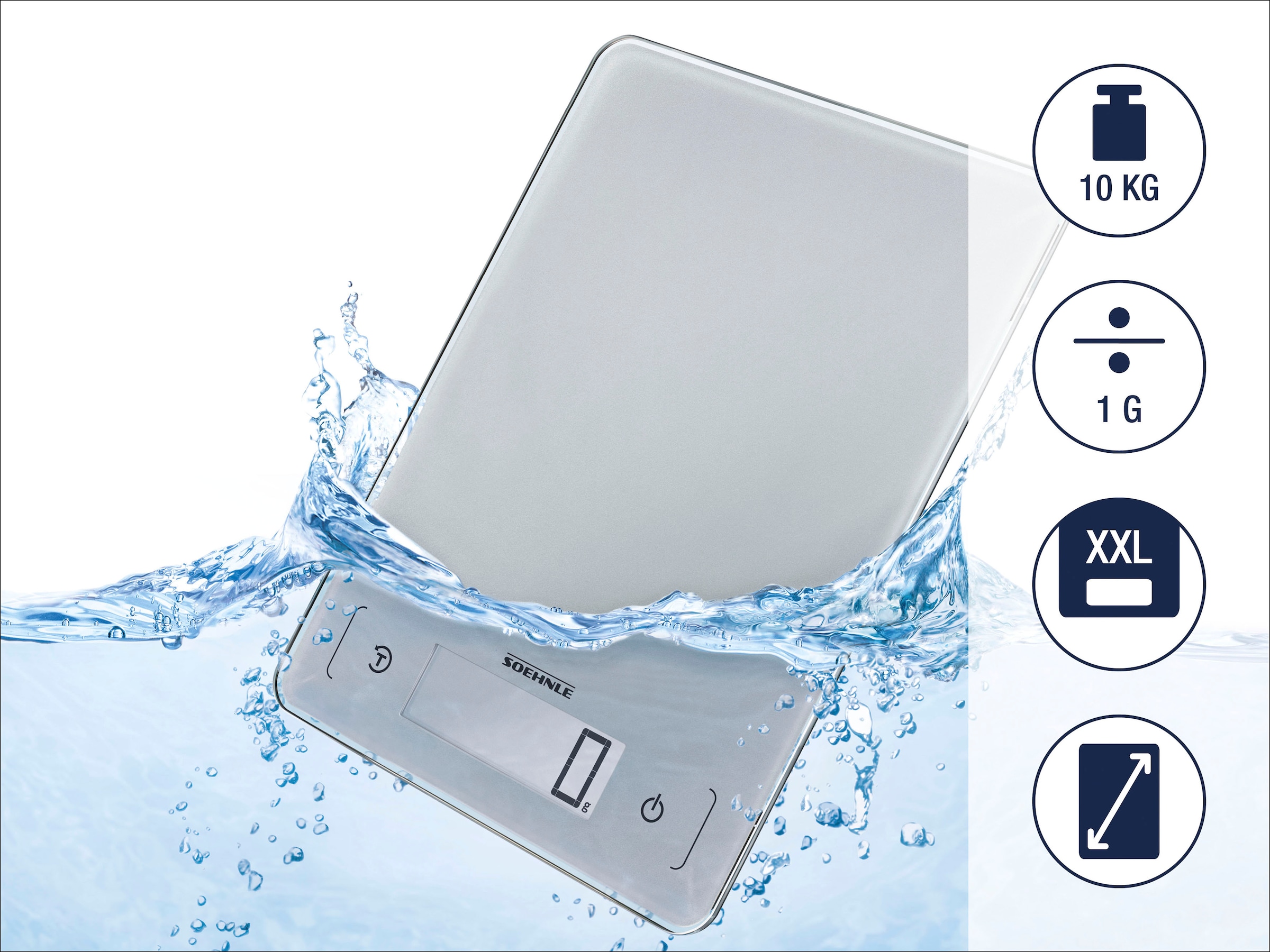 Soehnle Küchenwaage »Page Aqua Proof« wasserdichtes Gehäuse