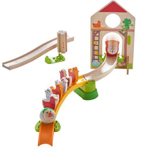 Kugelbahn KULLERBÜ – HÜHNER-DOMINO in bunt