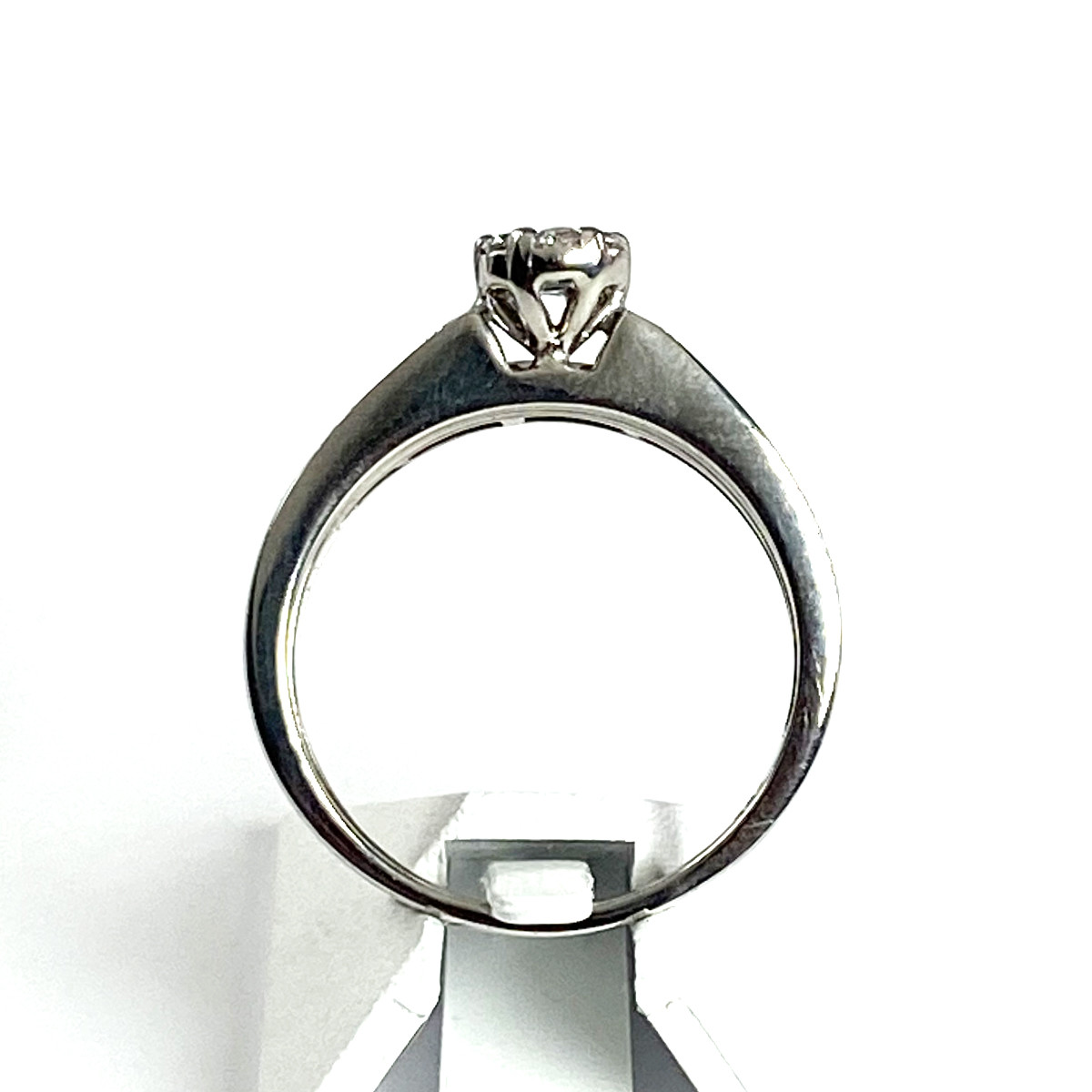 Bague d'occasion or 750 blanc diamants