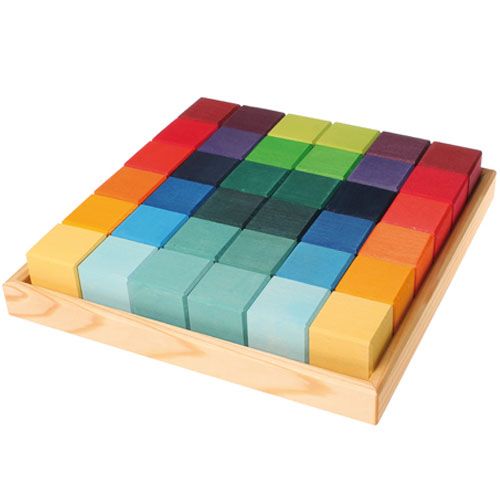 Grimm's houten vierkanten kubus - (36 st)