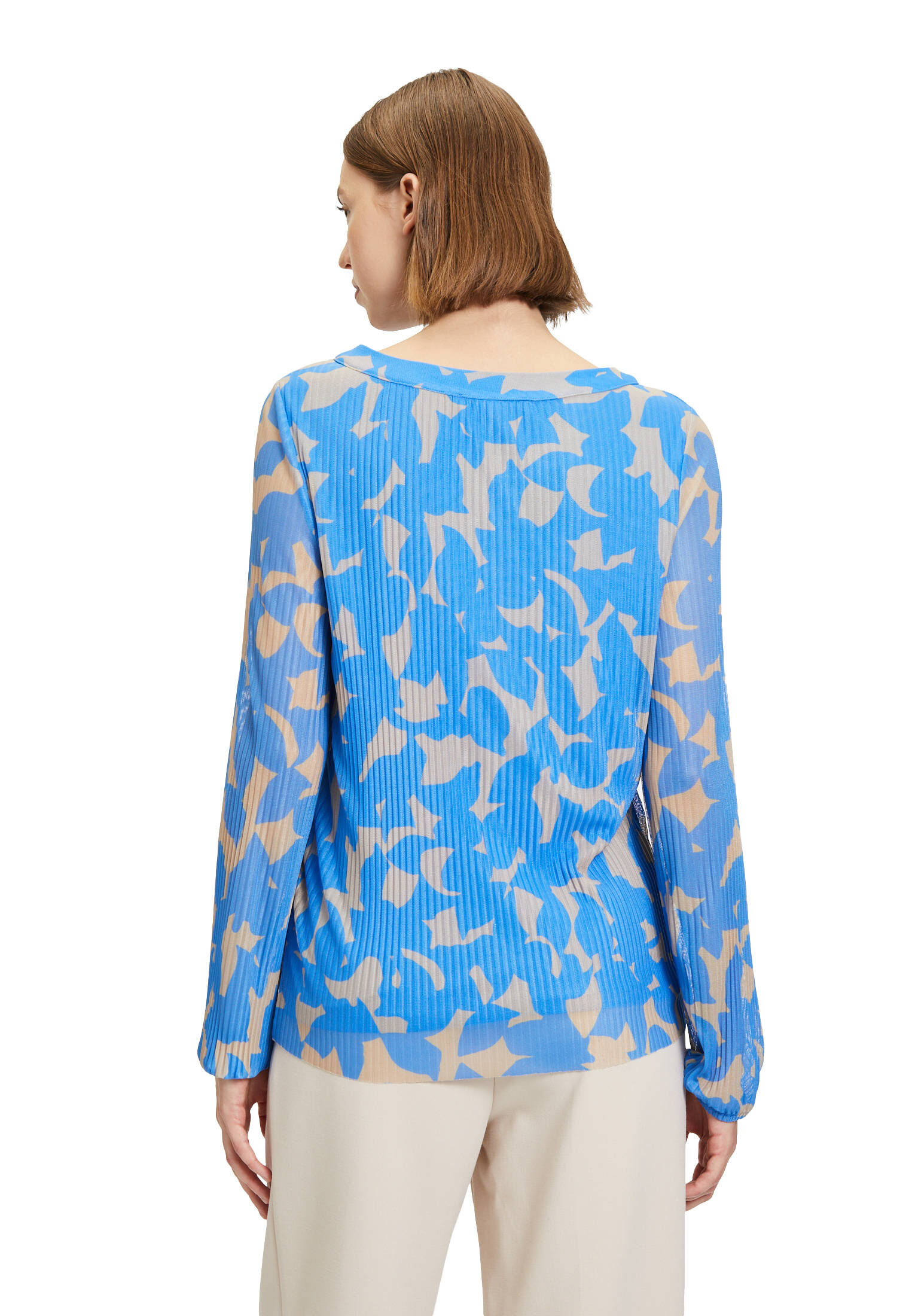 Betty & Co| Damen Leicht transparentes Shirt mit Plissee