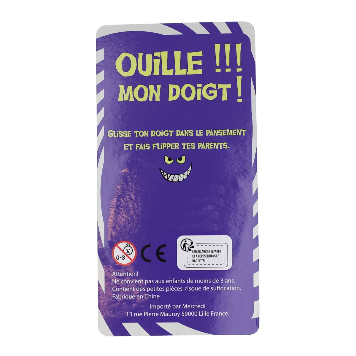Faux clou farceur sang Mercredi et Patati