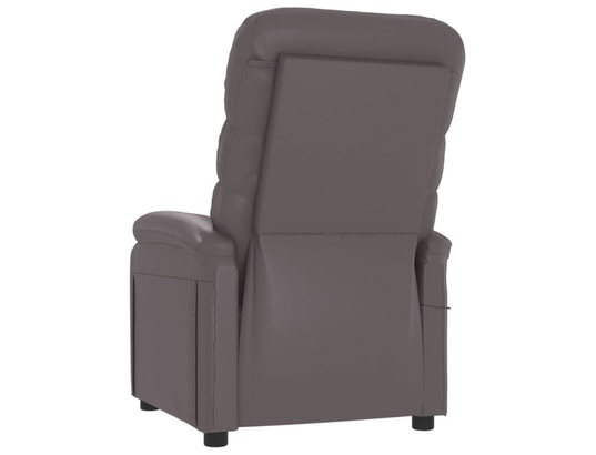 VIDAXL - Fauteuil Relaxation Fauteuil de massage gris similicuir