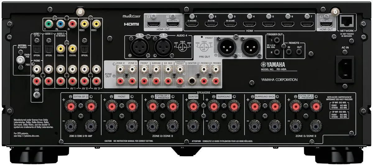 Yamaha Aventage RX-A8A   MusicCast 20 Noir (la paire) Amplis home-cinéma