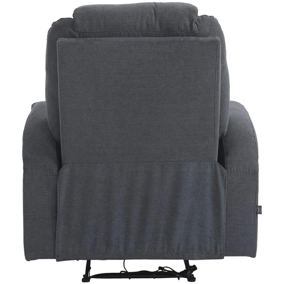 CLP Fauteuil Hepler zwart Frame - Stof - donkergrijs