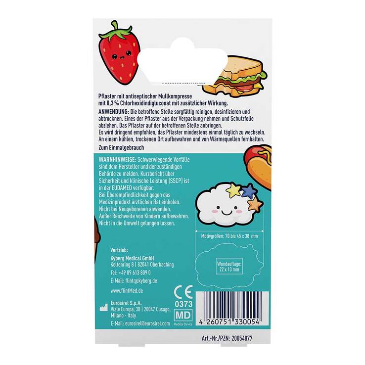 Flint Med Kinder Pflaster 13x22mm hypoallergen sens., 12 St
