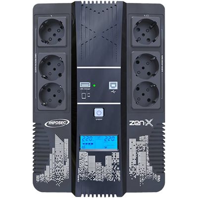 INFOSEC Zen-X 600 - Onduleur 6 prises - 600 VA