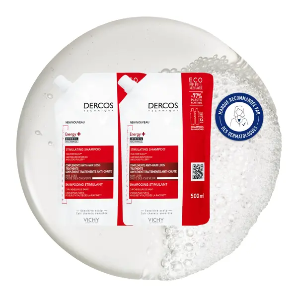 Vichy Dercos Technique Shampooing Energy+ 2x Écorecharge 500ml