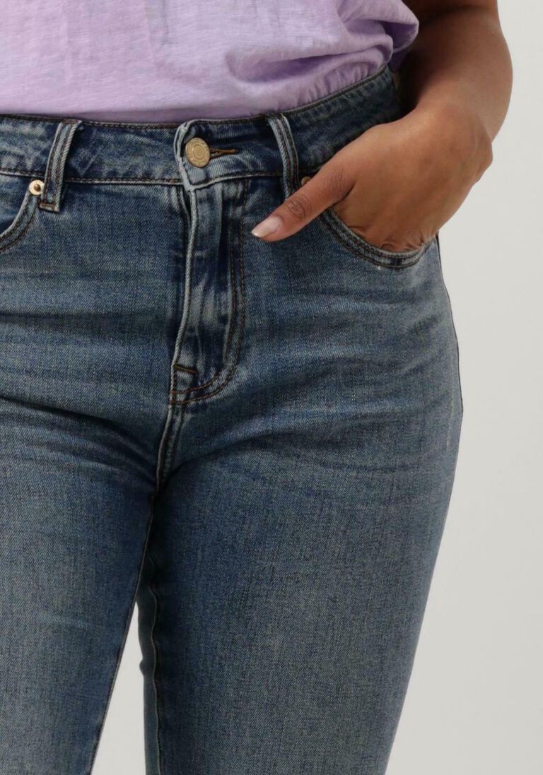SUMMUM blauwe summum flared jeans flared jeans light weight cotton (4s2153)