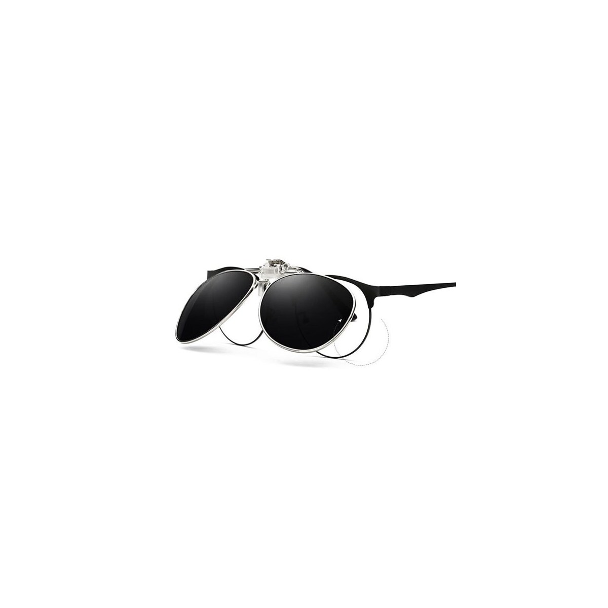Aviator-solbriller med UV400-beskyttelse og svart linsefarge