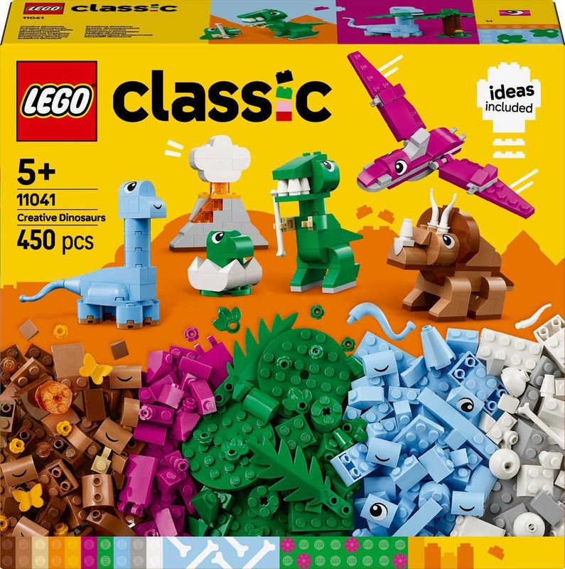 LEGO - 11041 - Classic - Creatieve Dinosaurussen - Bouwstenen - Blauw Groen Paars Bruin