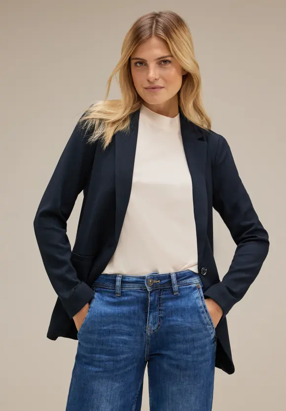 Longblazer mit Muster - deep blue