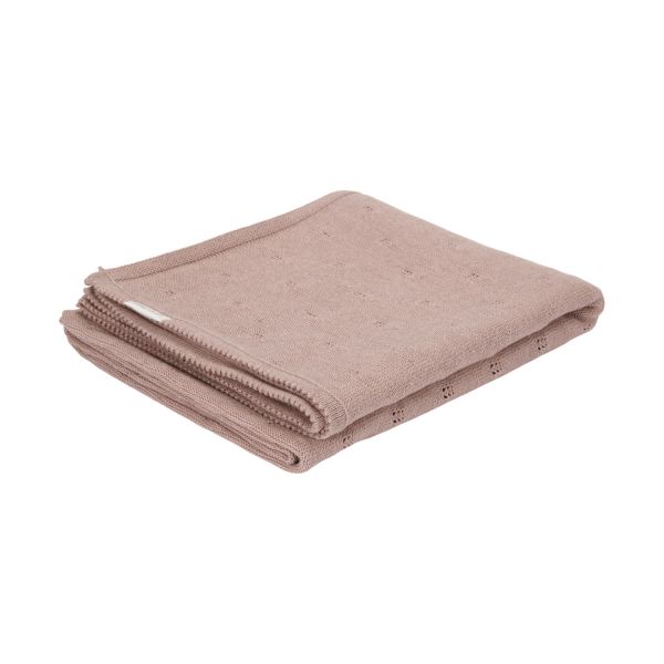 Little Dutch Wiegdeken Gebreid Pure - 70 x 100 cm - Pink Blush