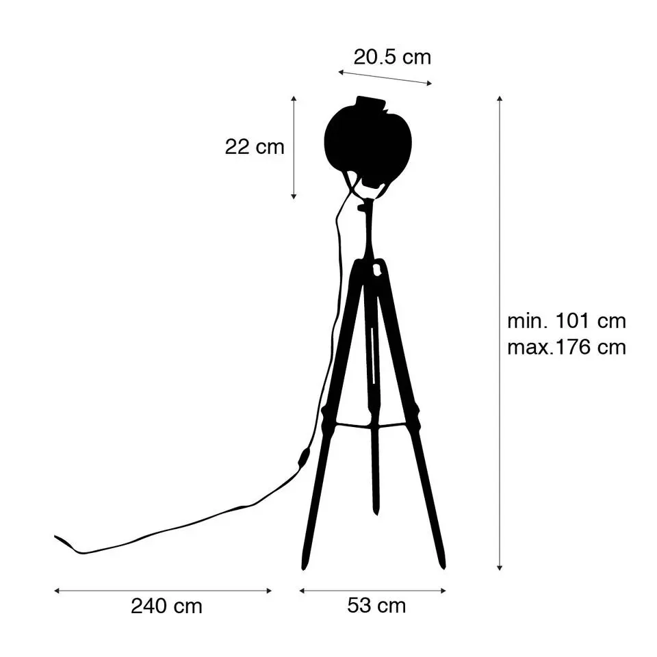 Qazqa vloerlampen radient bruin e27