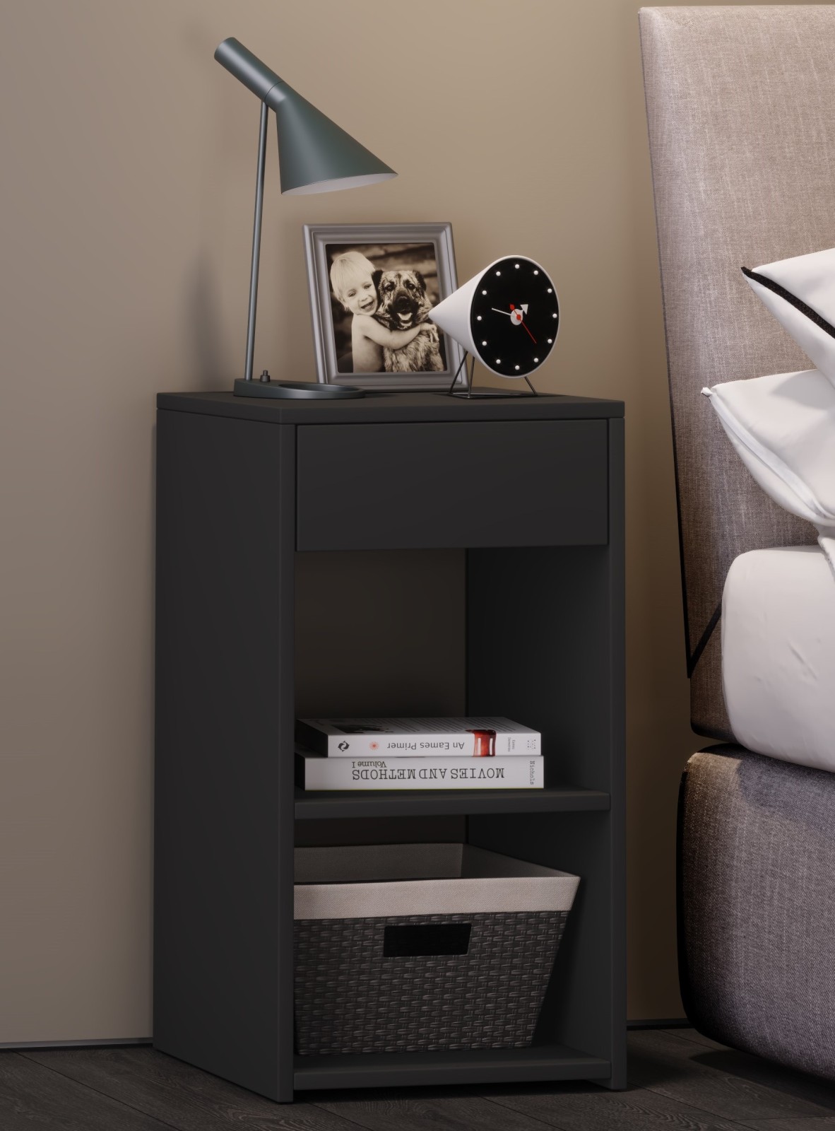 Beistelltisch SLEDO MAXI - schwarz - 35 cm