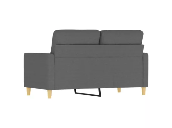 Canapé à 2 places Gris foncé 120 cm Tissu