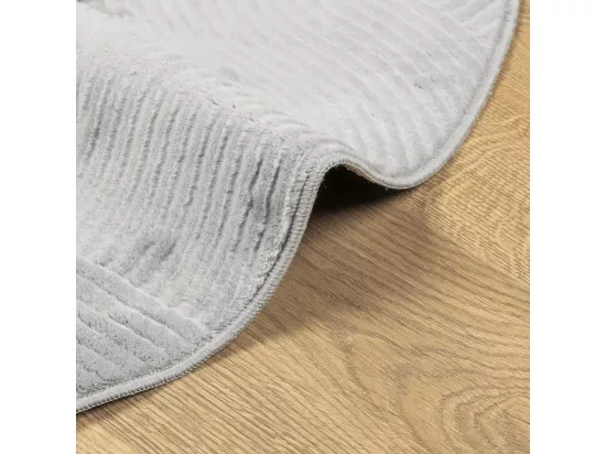 Tapis poils courts style scandinave gris ø 200 cm